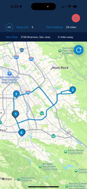 Smart Routes map