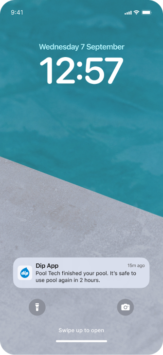 Safe to swim notification